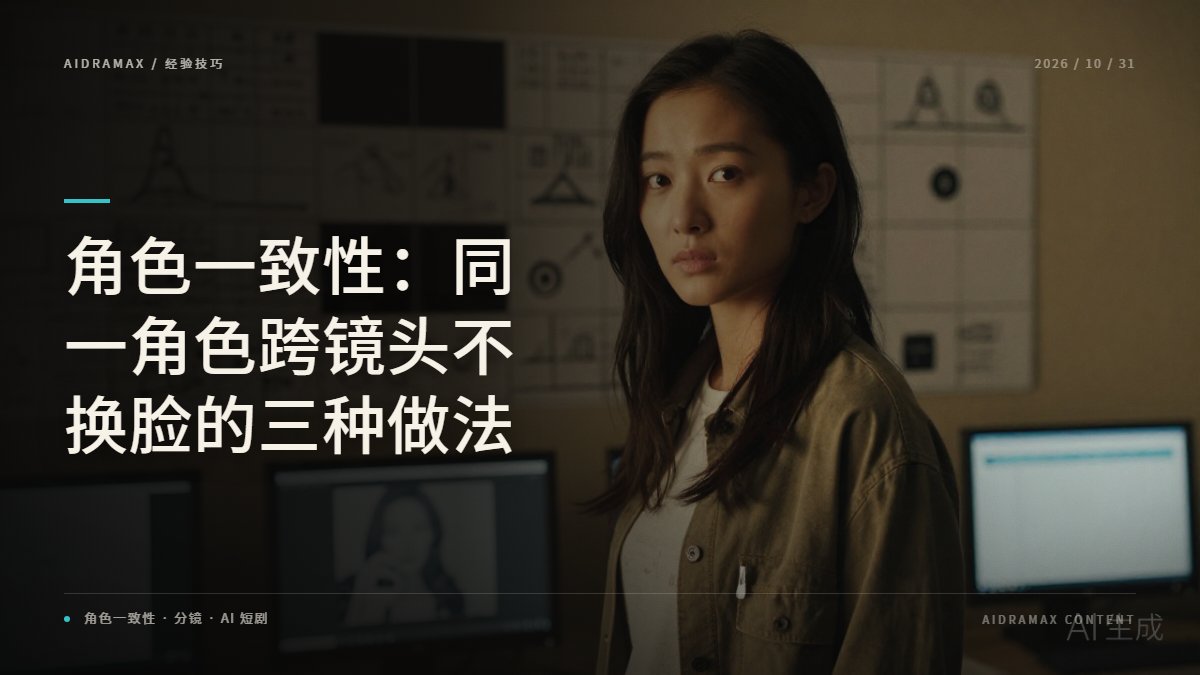 角色一致性：同一角色跨镜头不换脸的三种做法