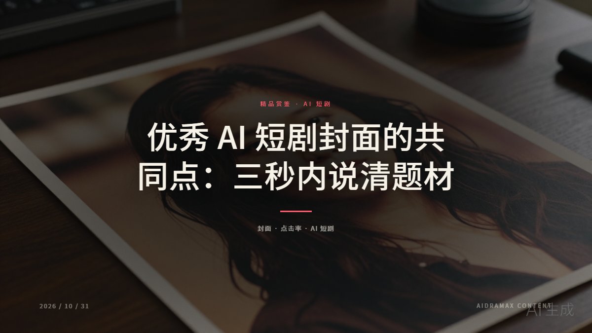 优秀 AI 短剧封面的共同点：三秒内说清题材